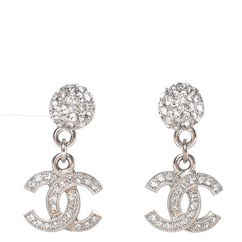 plain silver chanel earrings